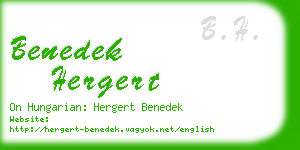 benedek hergert business card